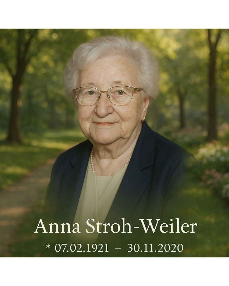 Traueranzeige für Anna Stroh-Weiler