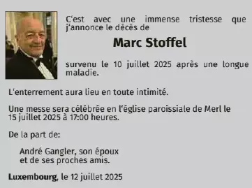 Traueranzeige für Marc Stoffel