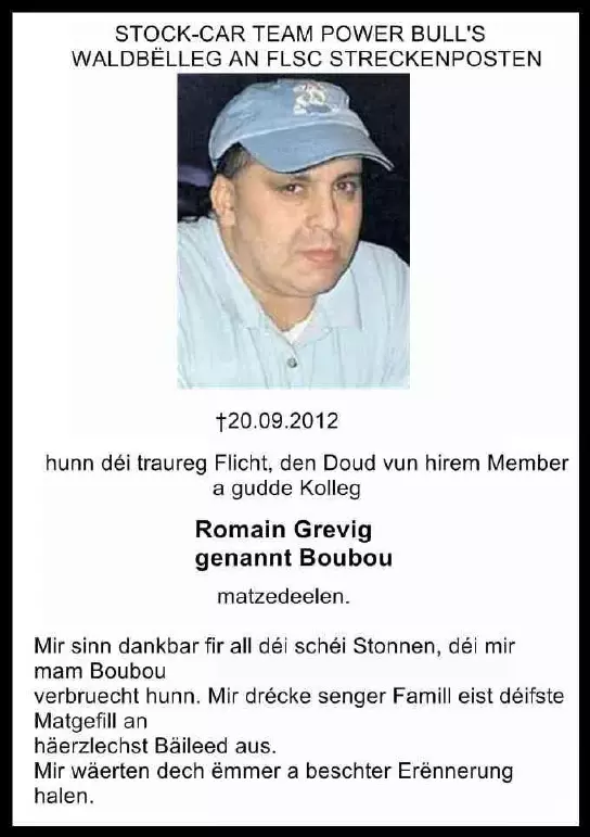 Traueranzeige für Romain genannt Boubou Grevig