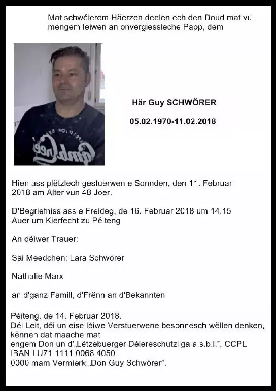 Traueranzeige für Guy Schwörer