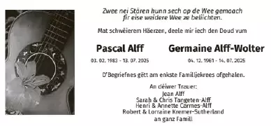 Traueranzeige für Pascal Alff