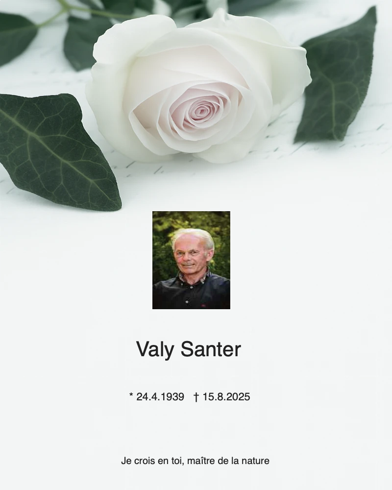 Traueranzeige für Valy Santer