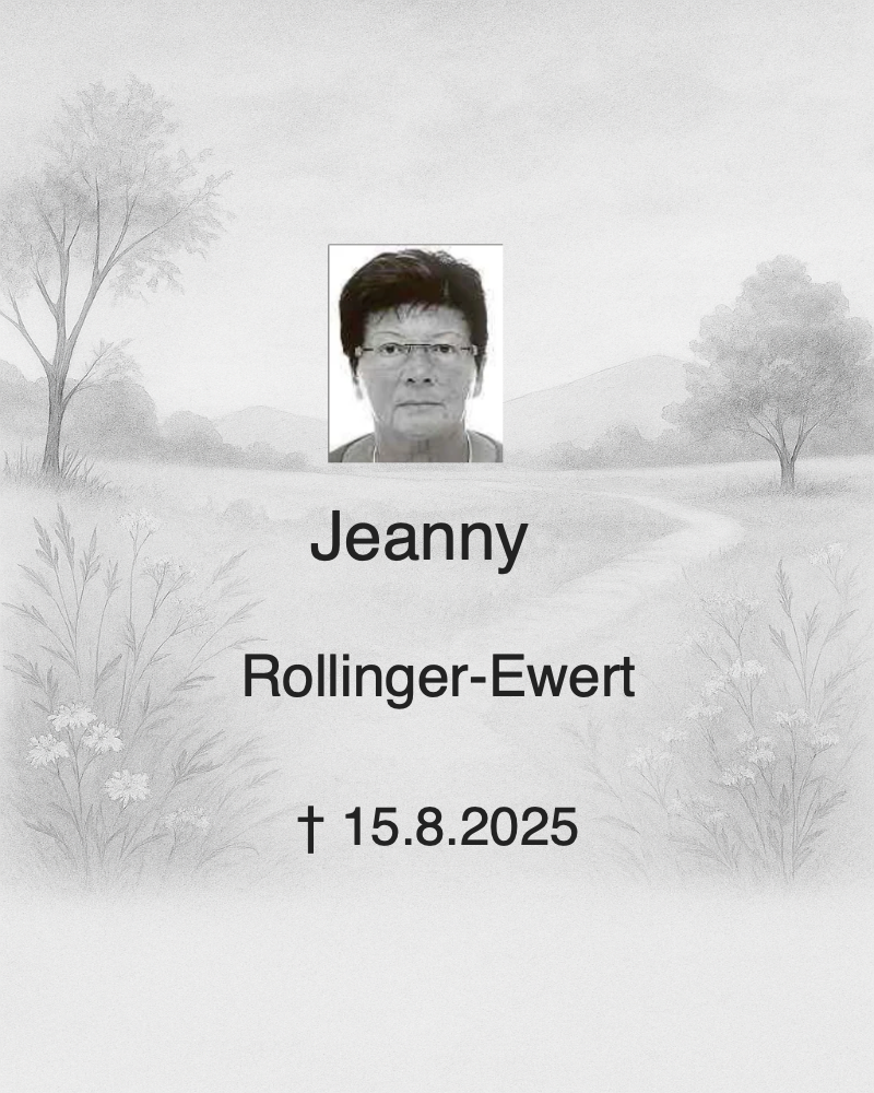 Traueranzeige für Jeanny Rollinger-Ewert