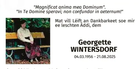 Traueranzeige für Georgette Wintersport