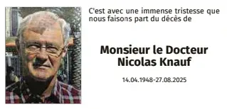 Traueranzeige für Dr. Nicolas Knauf