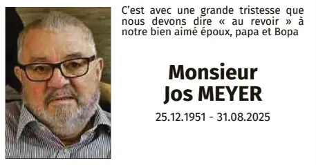 Traueranzeige für Jos Meyer