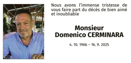 Traueranzeige für Domenico Cerminara