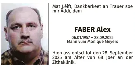 Traueranzeige für Alex Faber