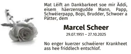 Traueranzeige für Marcel Scheer