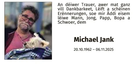 Traueranzeige für Michael Jank