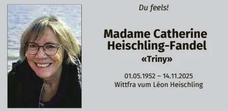 Traueranzeige für Catherine Heischling-Fandel