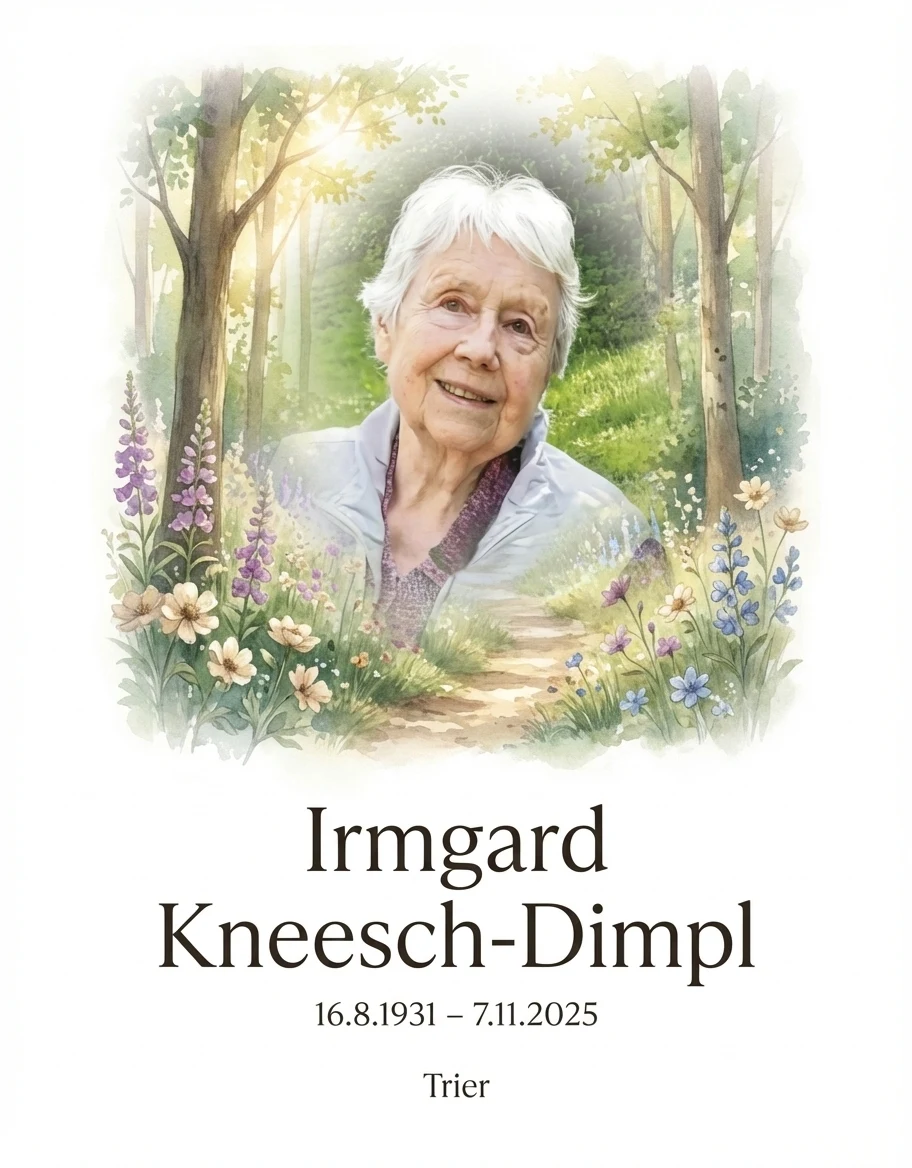 Traueranzeige für Irmgard Kneesch-Dimpl