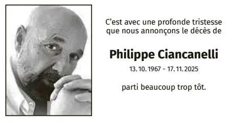 Traueranzeige für Philippe Ciancanelli