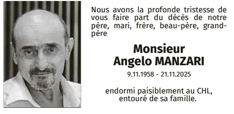 Traueranzeige für Angelo Manzari