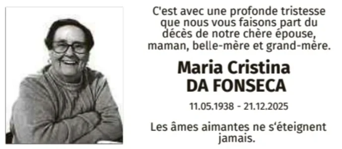 Traueranzeige für Maria Cristina Da Fonseca