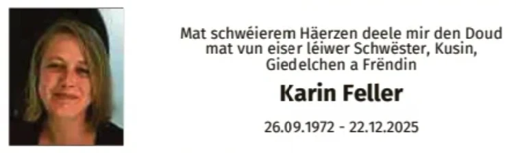 Traueranzeige für Karin Feller