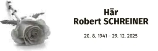 Traueranzeige für Robert Schreiner