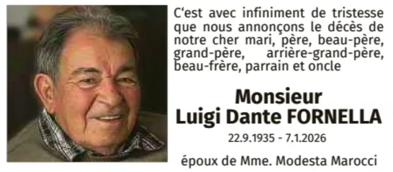 Traueranzeige für Luigi Dante Fornella