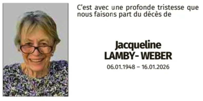 Traueranzeige für Jacqueline Lamby-Weber